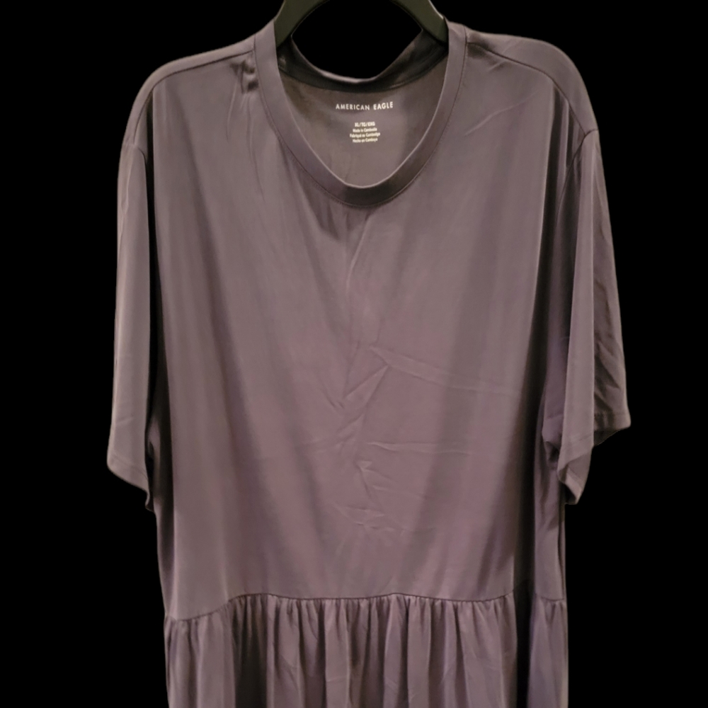 American Eagle clay gray baby doll shirt